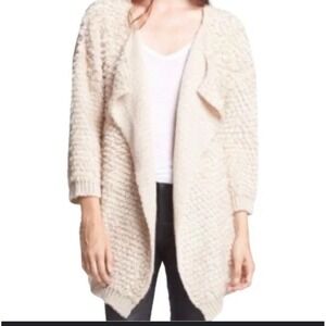 McGinn Anna Textured Open Front Cardigan Fashionable Rich Classic M/L Tan